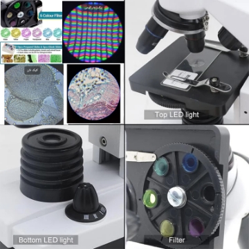 تصویر  میكروسكوپ بیولوژیك كیفی اتصال USB  XSP-42XT LED از بالا و پایین - برقی كامار (چین)  1024X