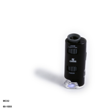تصویر  میكروسكوپ جیبی چراغ دار   MC02 LED كامار (هنگ كنگ) 60X-100X