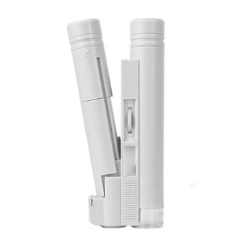 تصویر  میكروسكوپ جیبی چراغ دار  MG10085(75017) گیره لام كامار (چین)  60X-80X-100X
