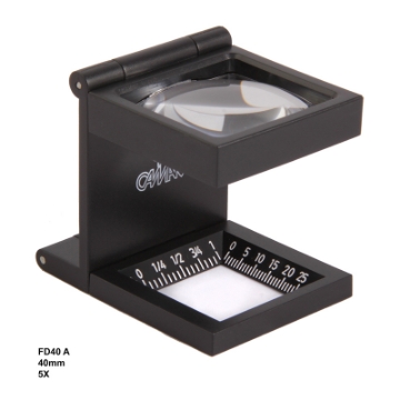 تصویر  ذره بین و لوپ  تاشو مدرج  FD40A  كامار (هنگ كنگ)40mm 5X