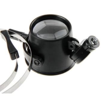 تصویر  ذره بین و لوپ  چشمی ساعت سازی  MG13B-A LED - تسمه دار كامار (چین) 30mM 7X
