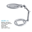 تصویر  ذره بین و لوپ پایه دار رومیزی  MG3B-1A LED - مدرج كامار (چین) 130mm 2X-4X
