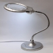 تصویر  ذره بین و لوپ پایه دار رومیزی  MG4B-7 LED - پایه وزنی خرطومی كامار (چین) 125mm 2X-4X