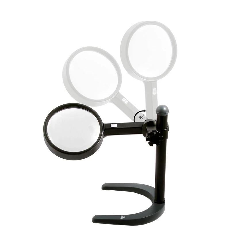 تصویر  ذره بین و لوپ پایه دار رومیزی  SML11G چراغدار كامار (هنگ كنگ)110mm 2X