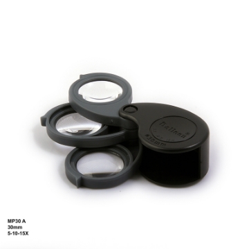 تصویر  ذره بین و لوپ جیبی كشویی  MP30A سه لنزه كامار (هنگ كنگ)30mm 5X-10X-15X