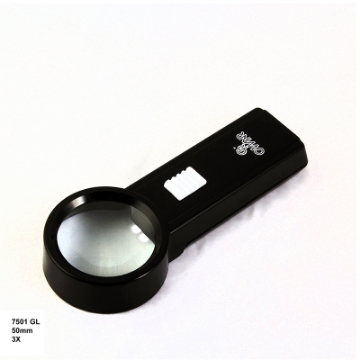 تصویر  ذره بین و لوپ دستی چراغ دار  7501GL LED كامار (هنگ كنگ)50mm 3X