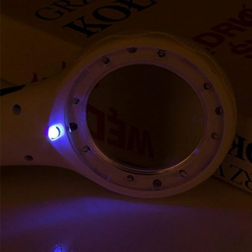 تصویر  ذره بین و لوپ دستی چراغ دار  9586 LED-UV - لمسی دور لامپ كامار (چین) 60mm 4X