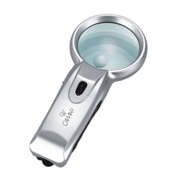 تصویر  ذره بین و لوپ دستی چراغ دار  MG2B-1 شارژ اهرمی بدون چراغ كامار (چین) 90mm 2X