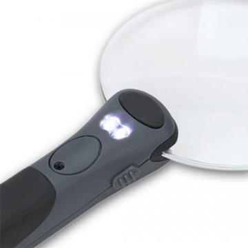 تصویر  ذره بین و لوپ دستی چراغ دار  MG2B-3 لمسی بدون قاب كامار (چین) 90mm 2/5X