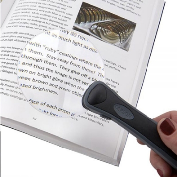 تصویر  ذره بین و لوپ دستی چراغ دار  MG2B-3 لمسی بدون قاب كامار (چین) 90mm 2/5X