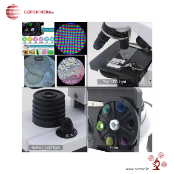 میكروسكوپ 1024X بیولوژیك كیفی با قابلیت اتصال  USB کامار (CAMAR) کد XSP-42XT LED