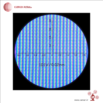 میكروسكوپ جیبی چراغ دار  100x مدرج با دقت 0/02mm کامار (CAMAR) کد MG10085-2 LED