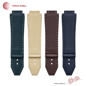 بند ساعت چرم طبیعی هابلوت طرح تخت کامار (Camar) تولید ایران کد HUBLOT