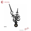 لوازم ساعت دیواری عقربه ساعت و دقیقه شمار سایز 17 سانتی‌متر فرفورژه مشکی کامار (CAMAR) کد 1079